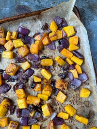 Roasted Butternut Squash and Red Onion